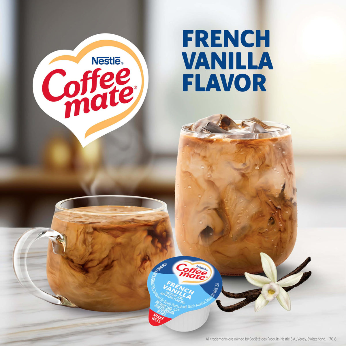 Coffee Mate French Vanilla Liquid Creamer Singles – 180 Pack (Non-Dairy)