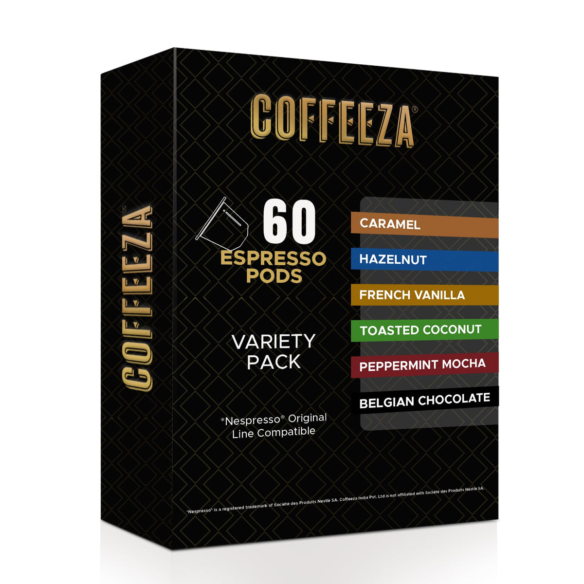 Coffeeza 100% Arabica Flavored Espresso Pods for Nespresso Original
