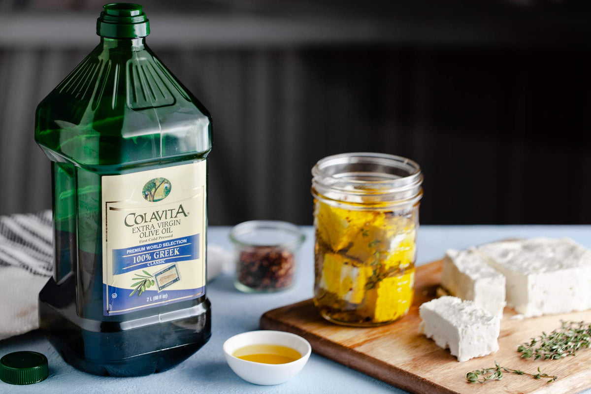 Colavita 100% Greek Extra Virgin Olive Oil – 2L Koroneiki & Kalamata, Smooth Fruity Flavor