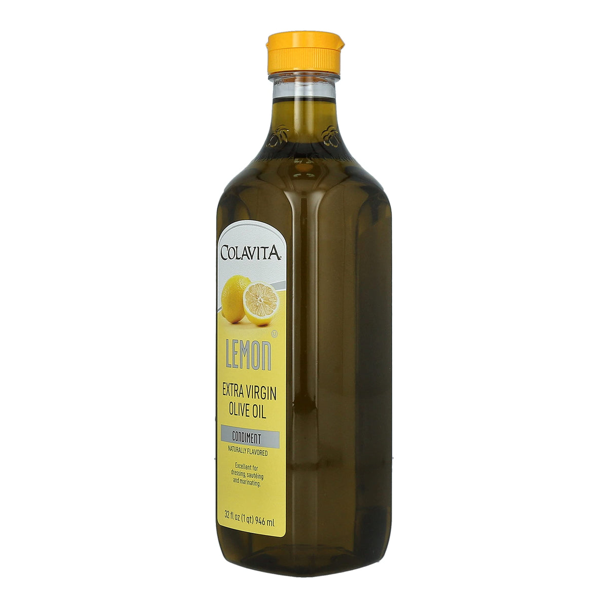Colavita Lemon Extra Virgin Olive Oil | Cold-Pressed EVOO with Natural Lemon Flavor | 32 oz