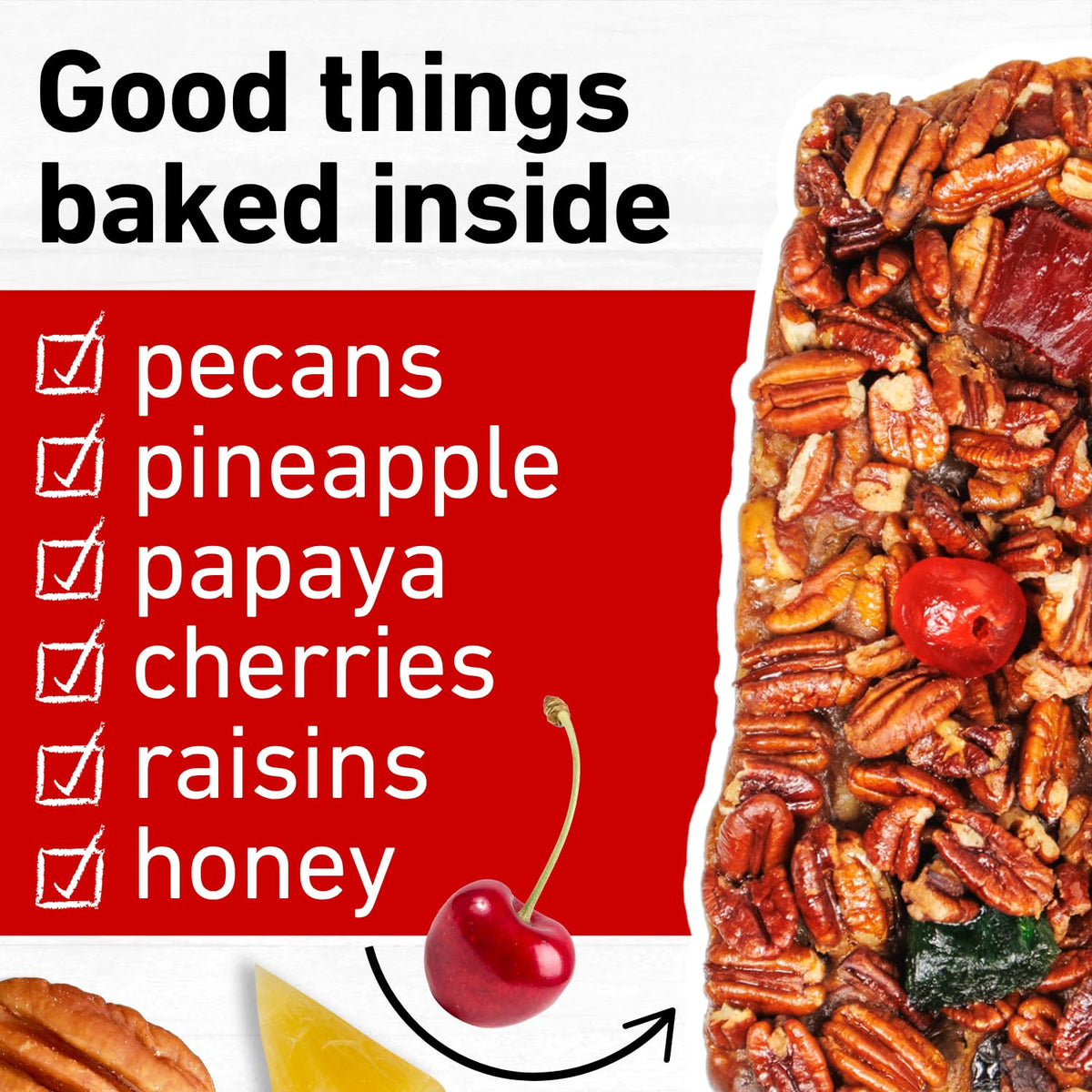 Collin Street Bakery DeLuxe Fruitcake 2 Pack – Handcrafted 14 oz Loaves with Pecans, Pineapple & Honey
