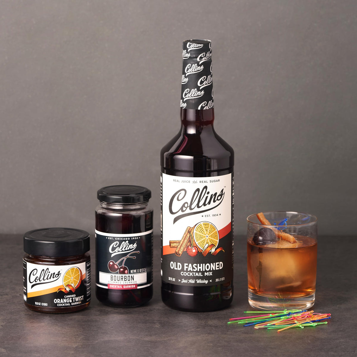 Collins Chicago Old Fashioned Kit | All-in-One Cocktail Gift Set