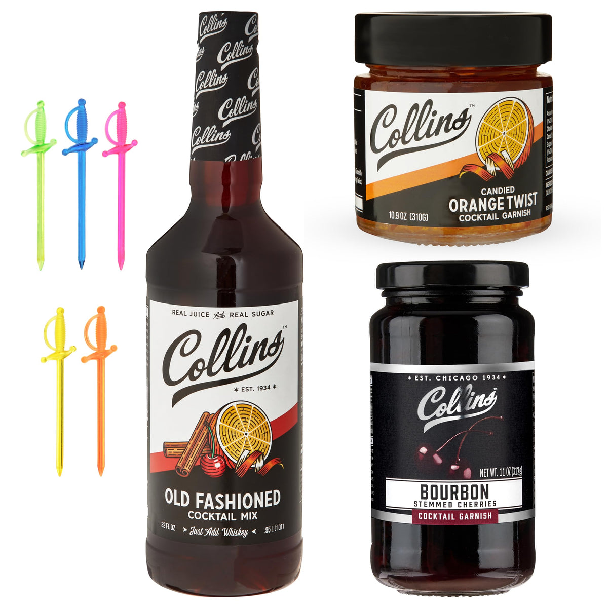 Collins Chicago Old Fashioned Kit | All-in-One Cocktail Gift Set