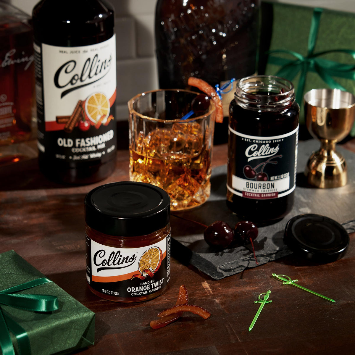 Collins Chicago Old Fashioned Kit | All-in-One Cocktail Gift Set