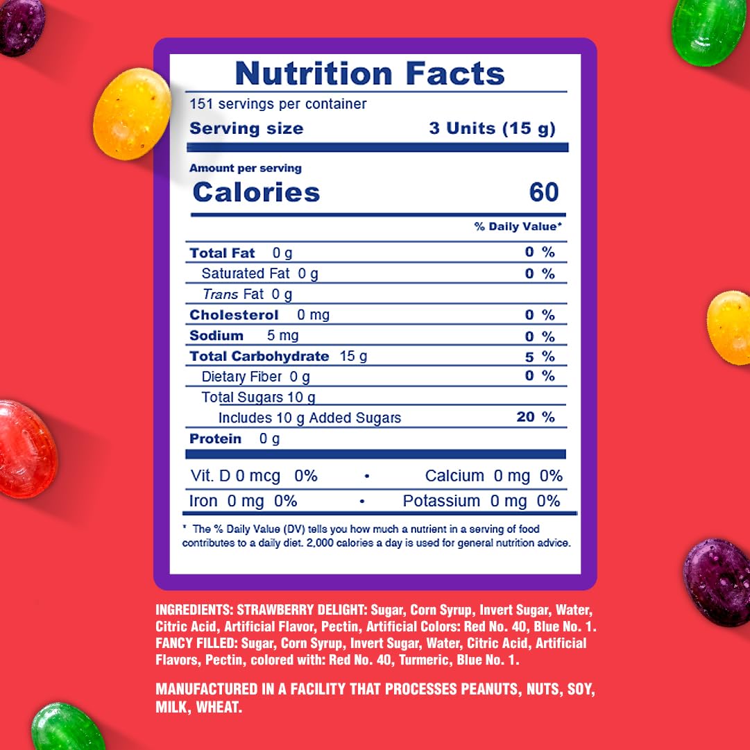 Colombina Sweet Delights Assorted Candy Rainbow Pack, 5 lb