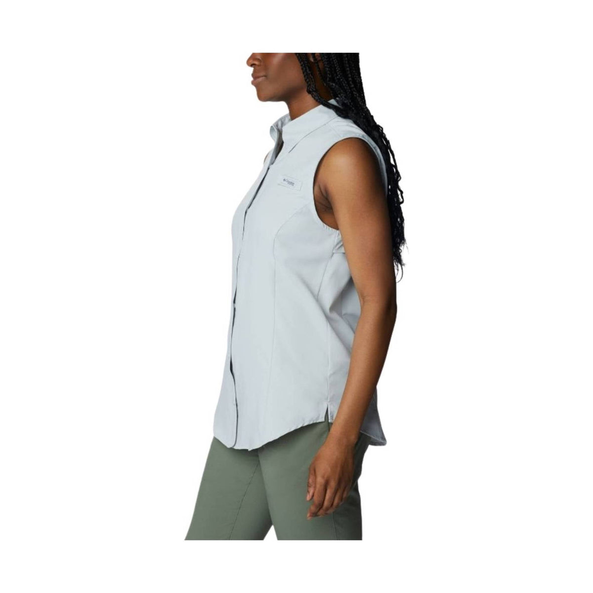 Columbia Women's PFG Tamiami Sleeveless Shirt - Cool Grey FINAL SALE