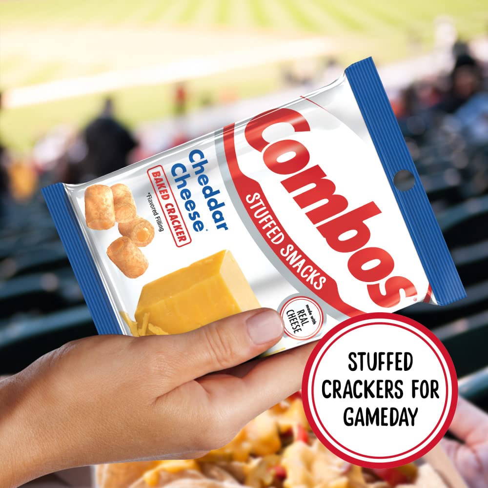 Combos Cheese Snacks – Cheddar Cheese & Crackers Snack Packs, 6.3oz (Pack of 12)
