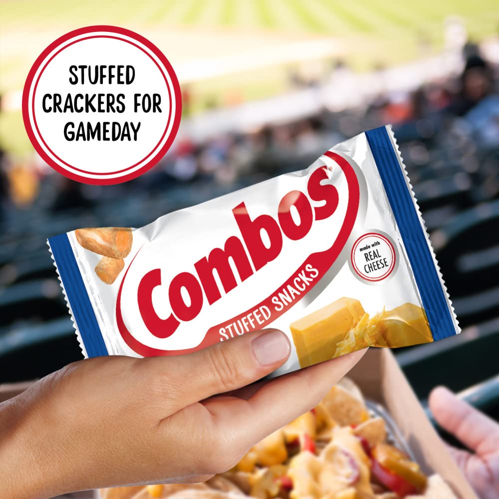 Combos Cheddar Cheese Pretzel Snacks – 1.8 oz Bags, Pack of 18 | Baked Cheese Crackers