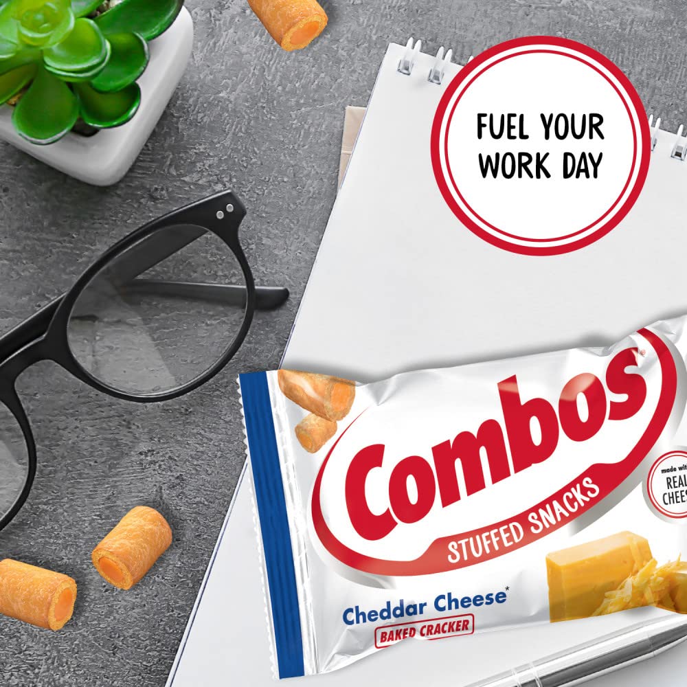 Combos Cheddar Cheese Pretzel Snacks – 1.8 oz Bags, Pack of 18 | Baked Cheese Crackers