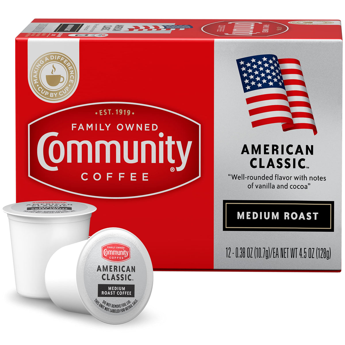 Community Coffee American Classic Medium Roast Pods – 36 Count, 3-Pack, Keurig 2.0 Compatible