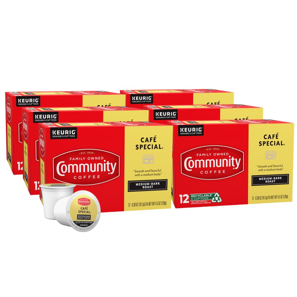 Community Coffee Café Special K-Cup Pods — Medium-Dark Roast, 12 Count x 6 (72 Cups)