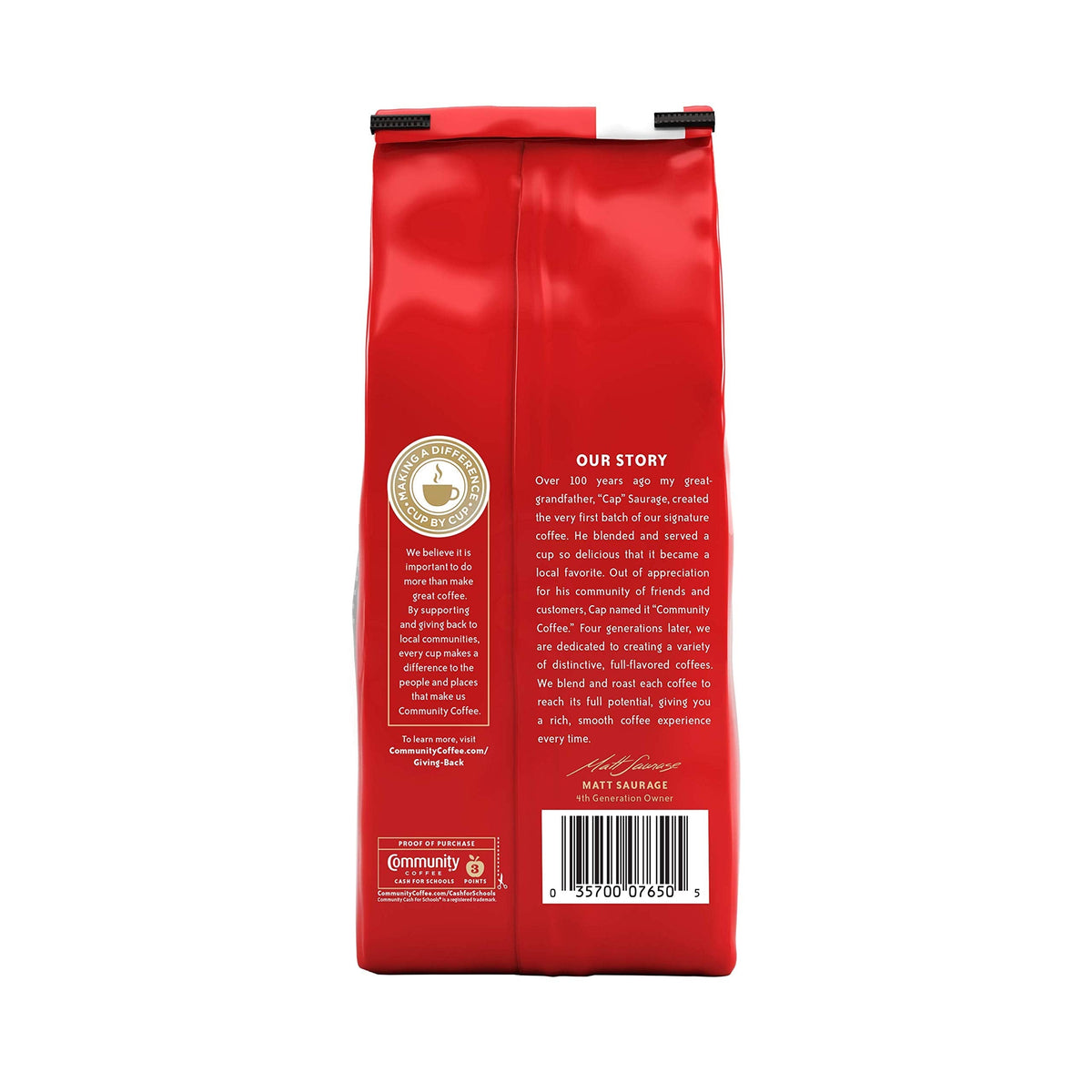 Community Coffee Cafe Special Half-Caff Ground Coffee — 32 oz, Medium-Dark Roast