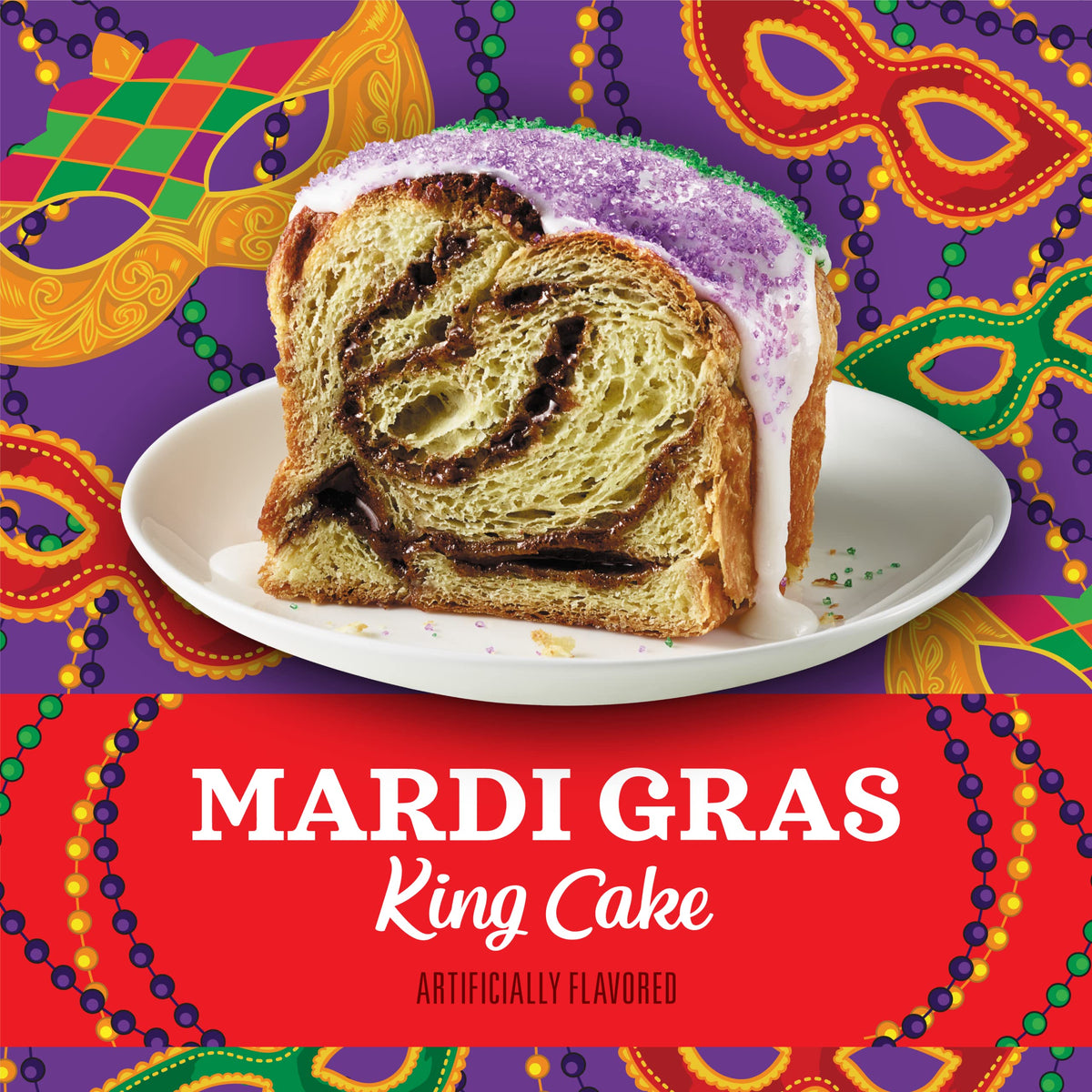 Community Coffee Mardi Gras King Cake Flavored Coffee Pods – 60 Keurig K-Cups, Medium Roast