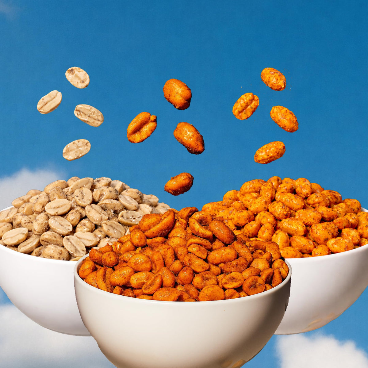 Confusion Snacks Avocado Oil Spiced Peanuts Variety Pack – 3x7oz Gluten Free, High Protein Keto Snacks