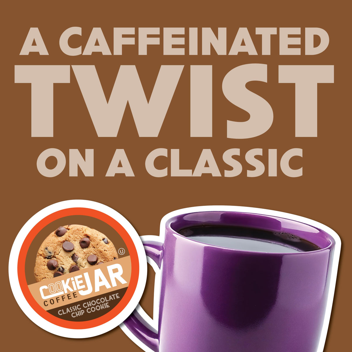 Cookie Jar Chocolate Chip Coffee Pods — 40-Count, Keurig K-Cup Compatible