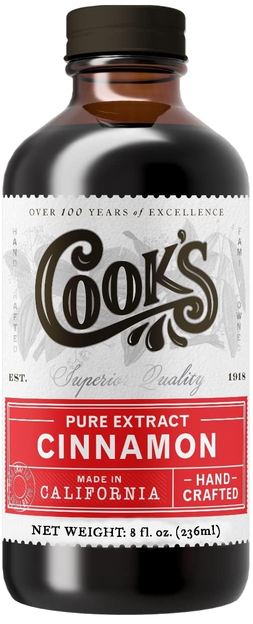 Cook's Pure Cinnamon Extract – Premium Ceylon Cinnamon for Baking, Beverages & Desserts | 8 oz