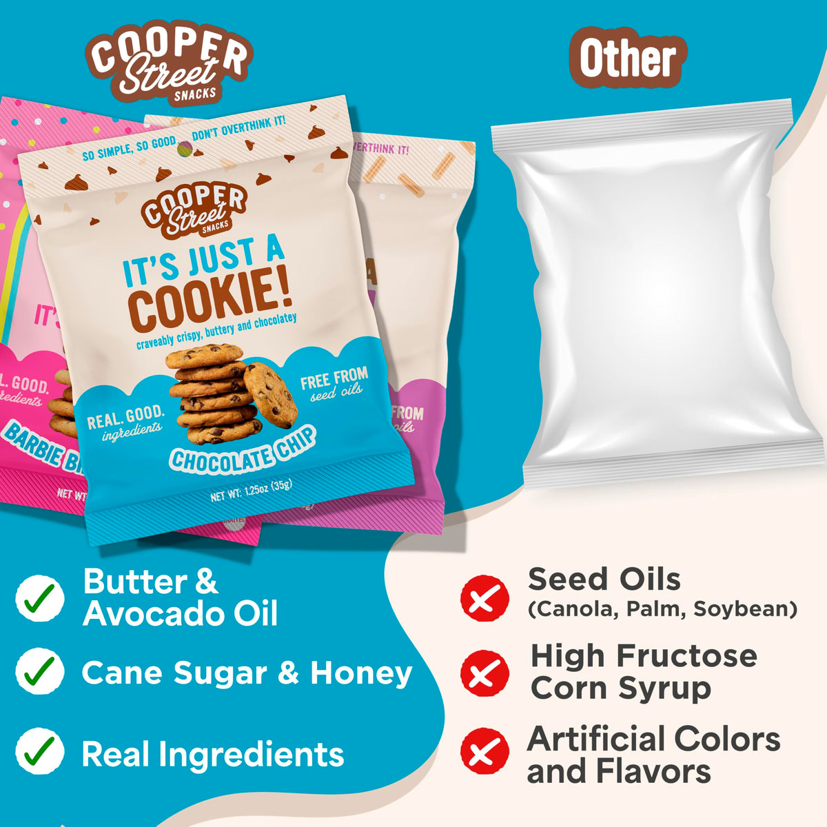 Cooper Street Its Just a Cookie - Thin Crispy Butter Cookies, 12-Pack