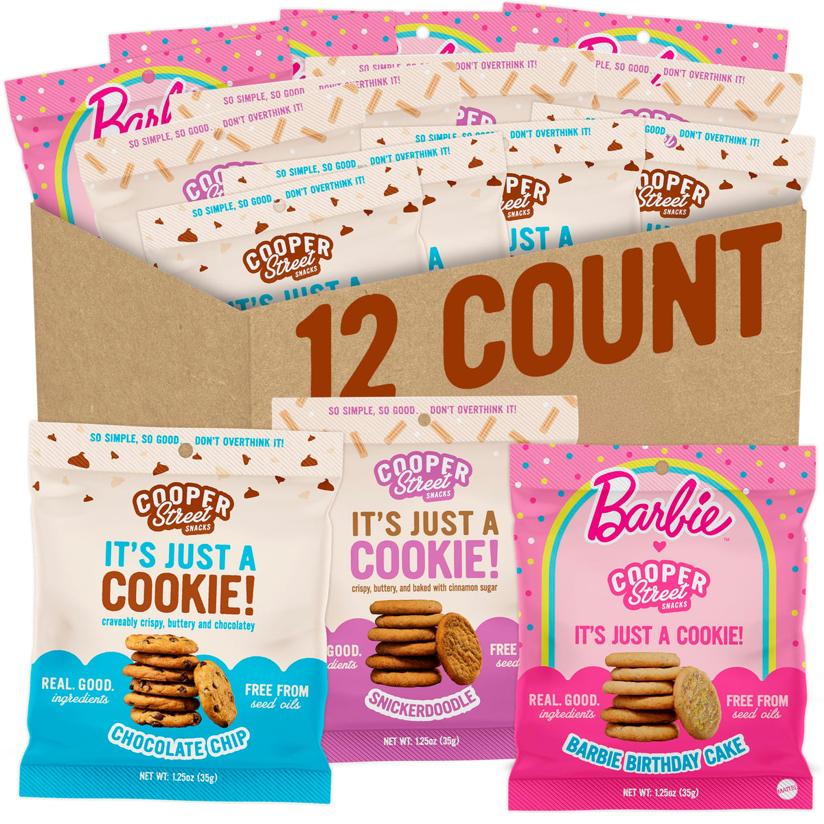 Cooper Street Its Just a Cookie - Thin Crispy Butter Cookies, 12-Pack