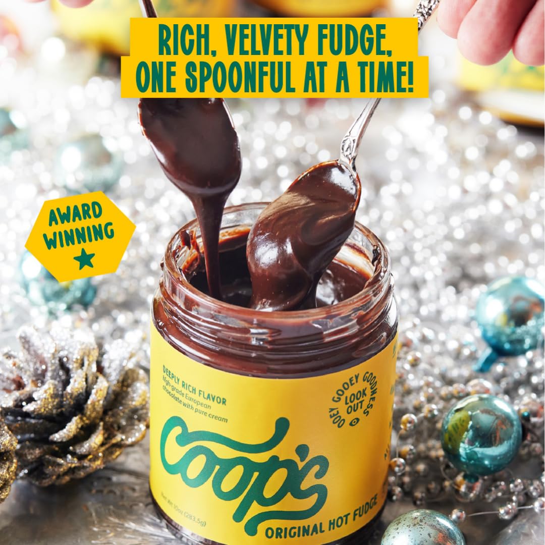 Coop's Original Hot Fudge (2 x 10.6 oz) – Rich Chocolate Sauce for Desserts & Beverages