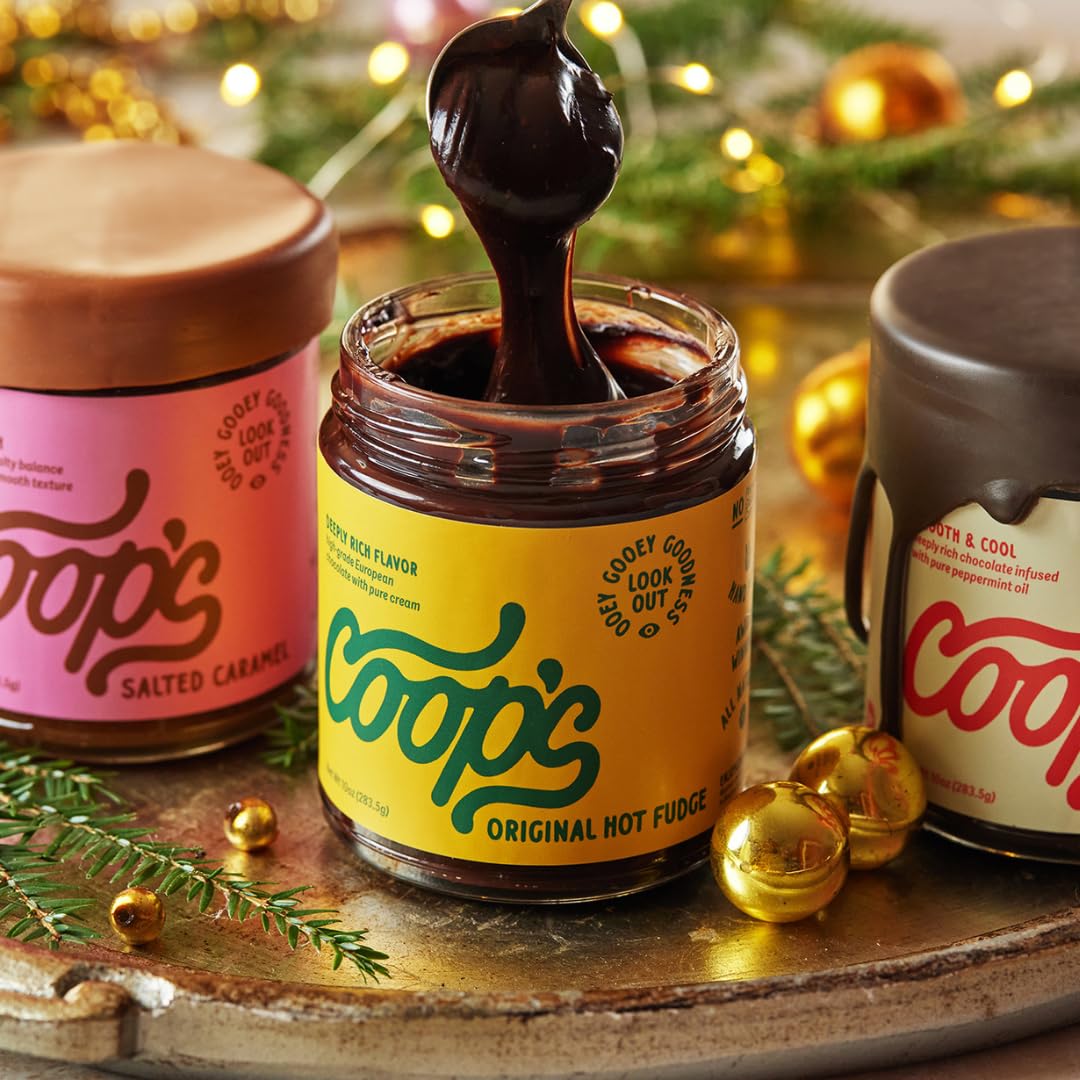 Coop's Original Hot Fudge (2 x 10.6 oz) – Rich Chocolate Sauce for Desserts & Beverages