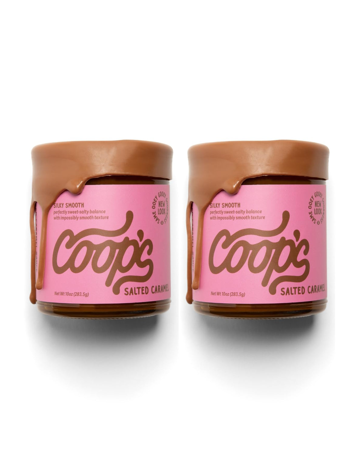 Coop's Salted Caramel Sauce - Rich, Buttery Gourmet Topping (2-Pack, 10 oz Each)