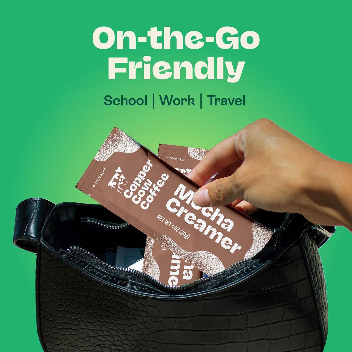 Copper Cow Coffee Sweetened Mocha Creamer Singles (24 Pack) | Vietnamese-Inspired Creamer for Lattes & Pour-Overs | No Refrigeration Needed