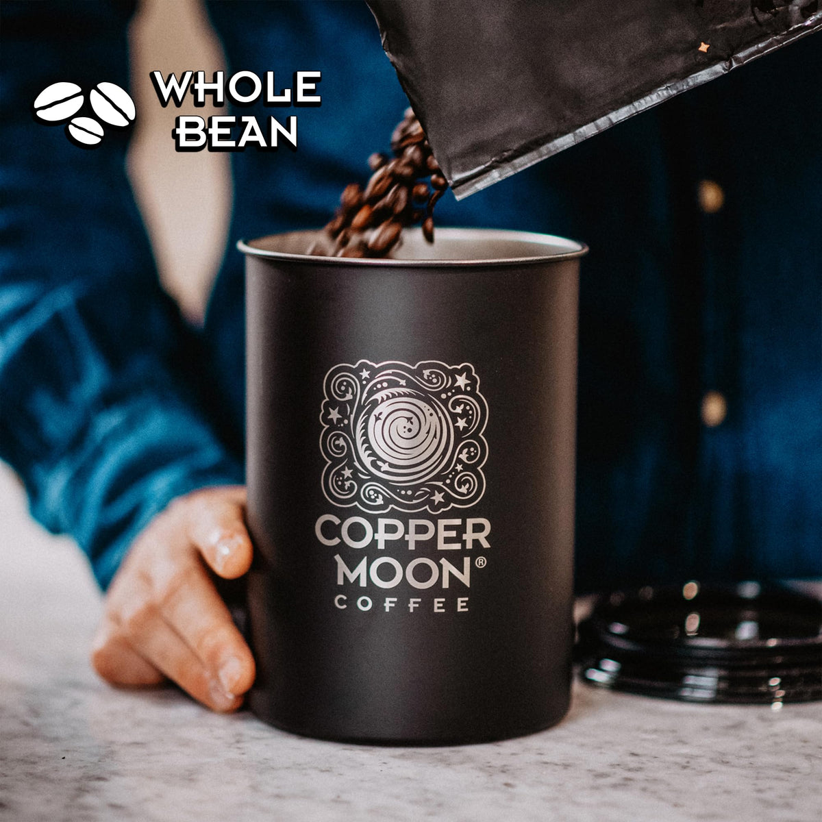 Copper Moon Tropical Coconut Coffee – Medium Roast Whole Bean, 2 lb