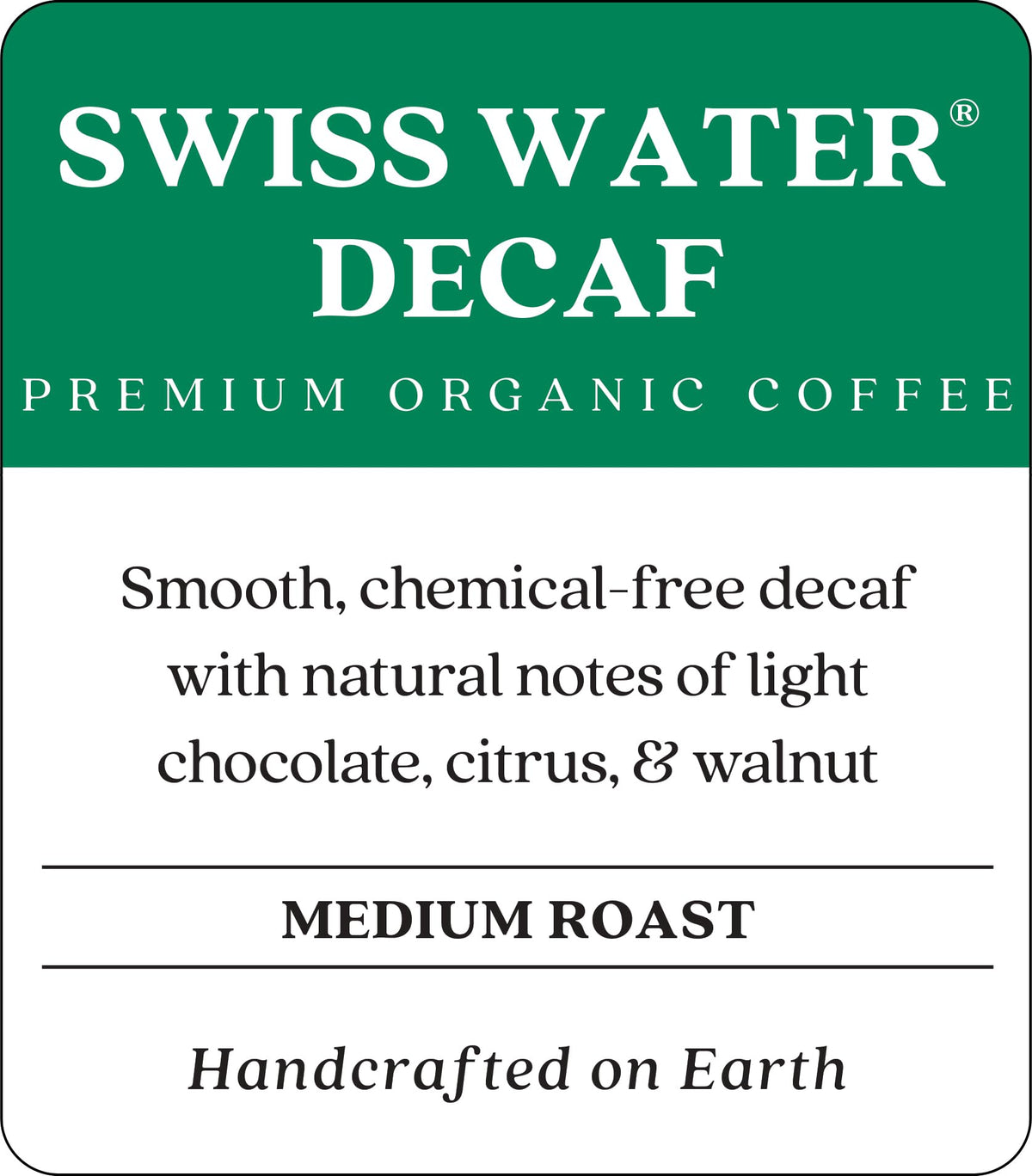 Copper Moon Whole Bean Coffee – Medium Roast Swiss Water Organic Decaf (2 lb)