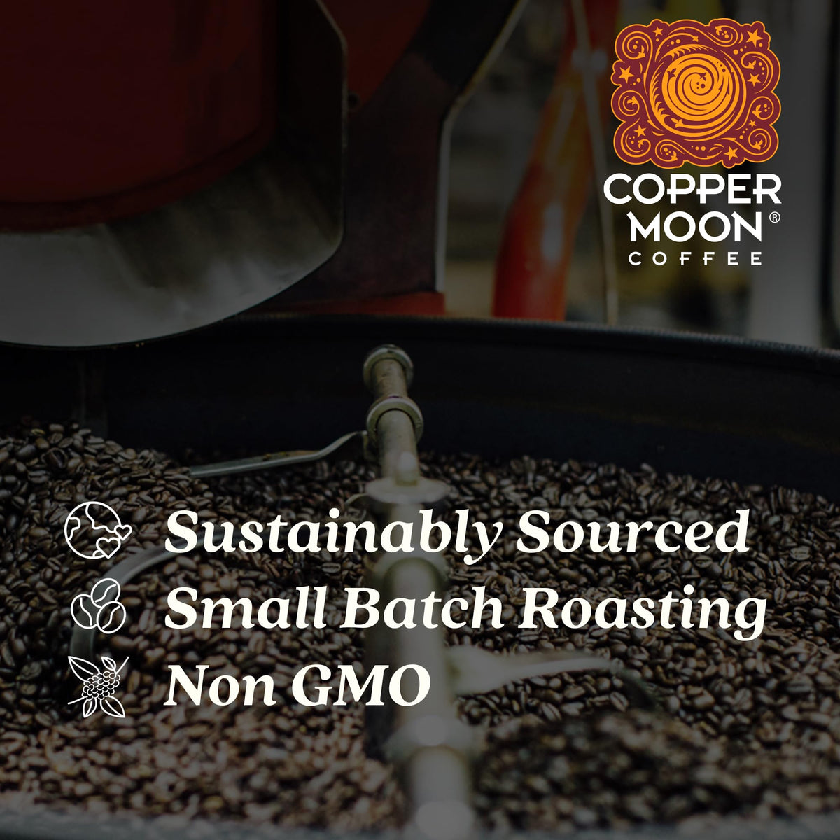 Copper Moon Whole Bean Coffee – Medium Roast Swiss Water Organic Decaf (2 lb)