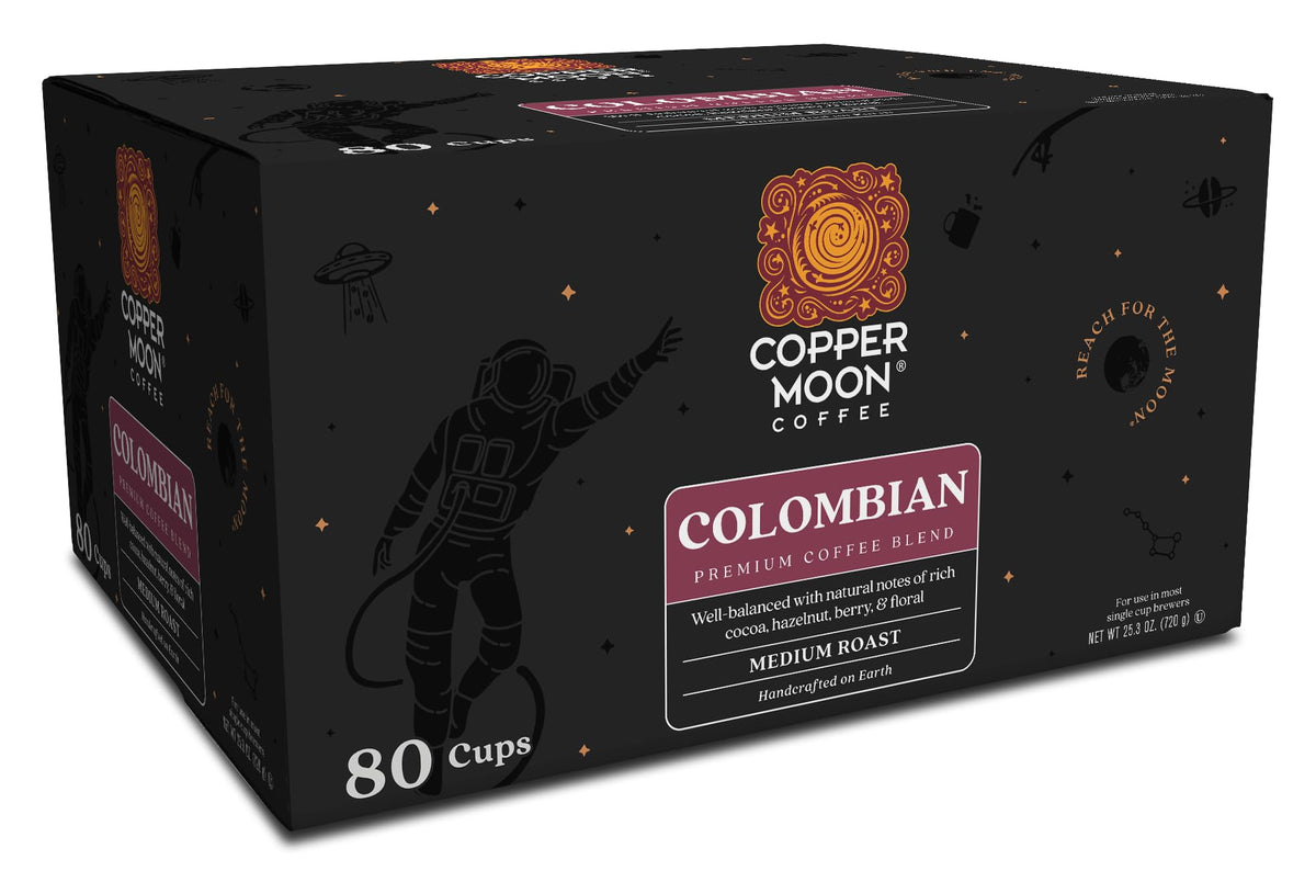 Copper Moon Colombian Medium Roast K-Cup Pods, 80 Count – Single Serve