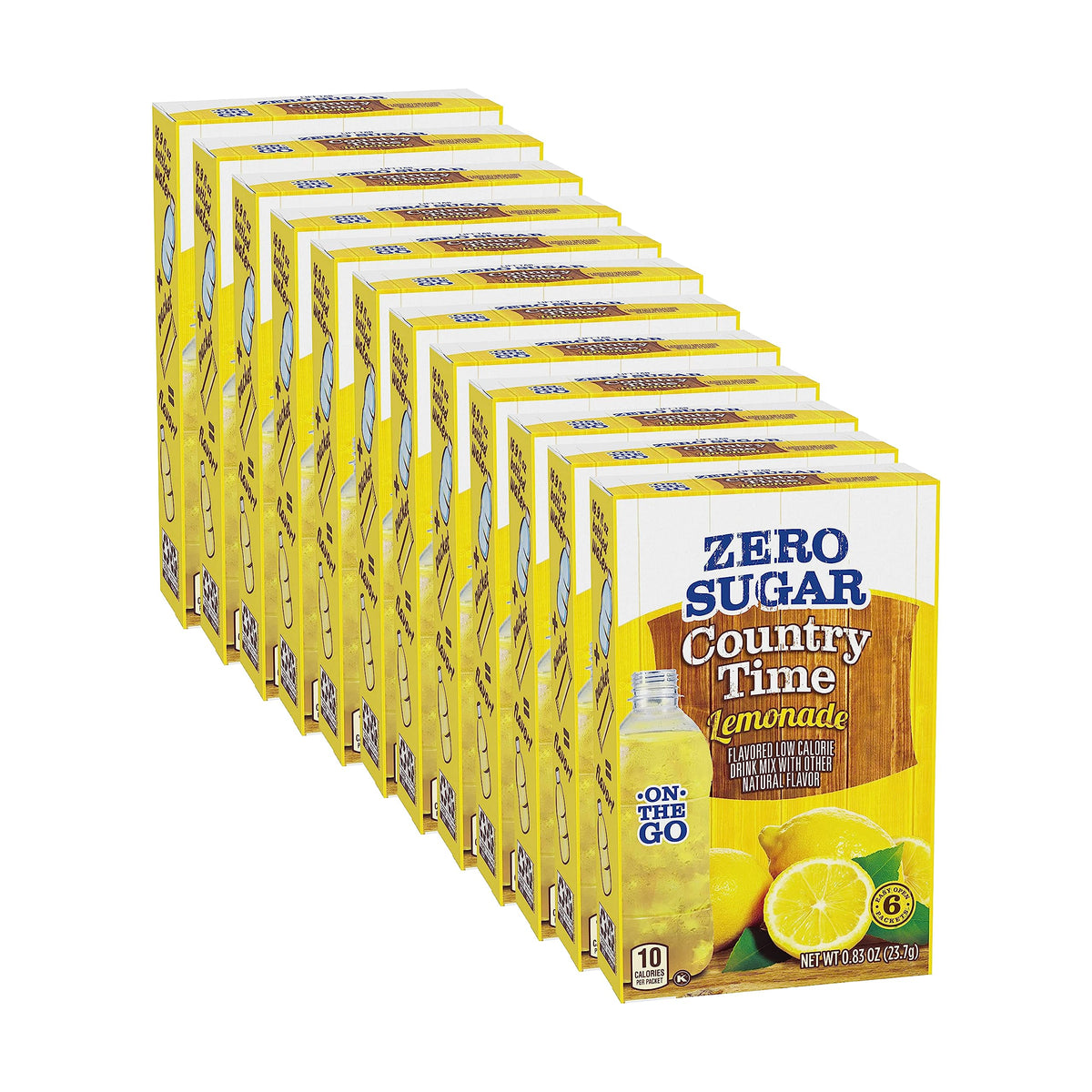 Country Time Lemonade Zero Sugar Packets – 12 Boxes (6 Packets Per Box)