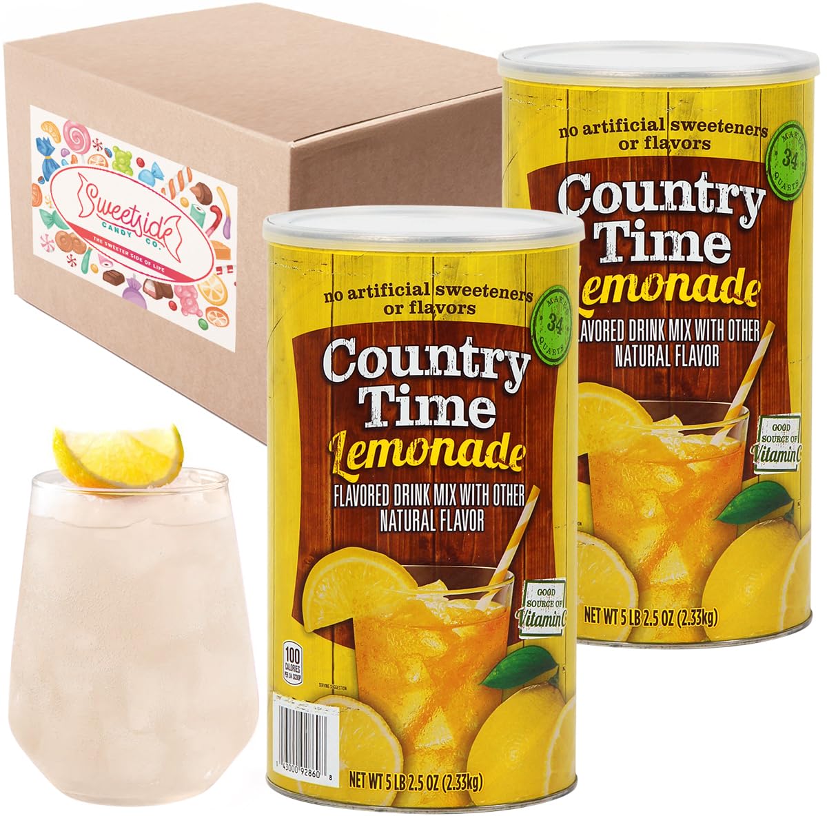 Powdered Lemonade Drink Mix – Country Time 2-Pack, 10.3 lb Total | SWEETSIDE CANDY CO.