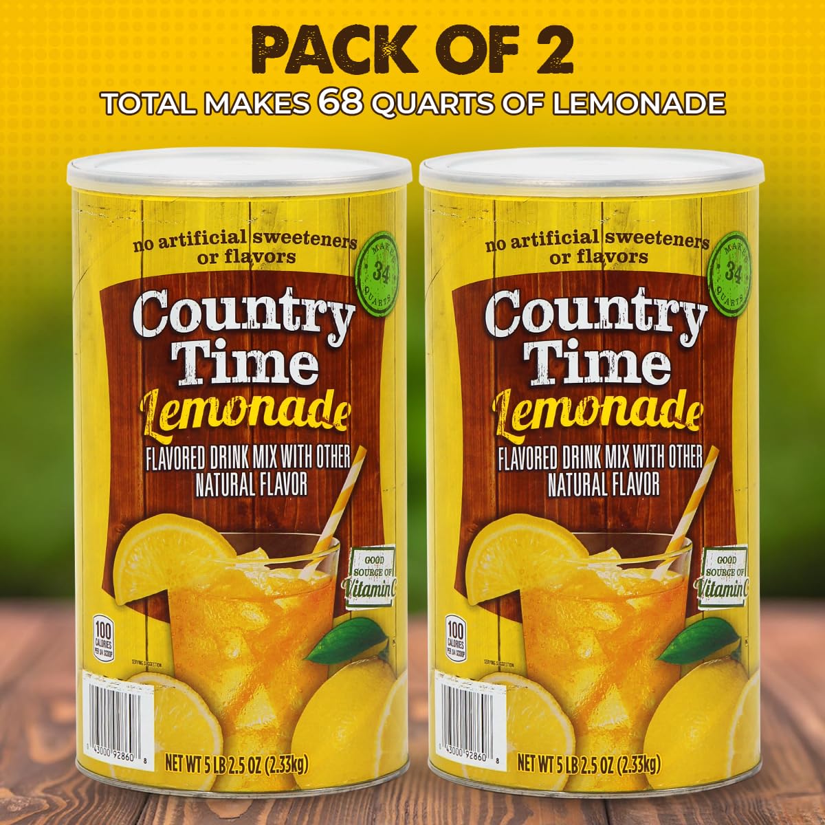 Powdered Lemonade Drink Mix – Country Time 2-Pack, 10.3 lb Total | SWEETSIDE CANDY CO.