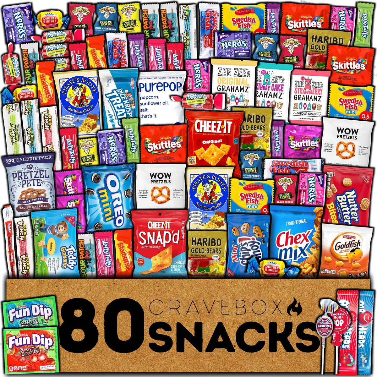 CRAVEBOX Easter Snack Box – 45-Piece Variety Gift Pack for Adults & Students