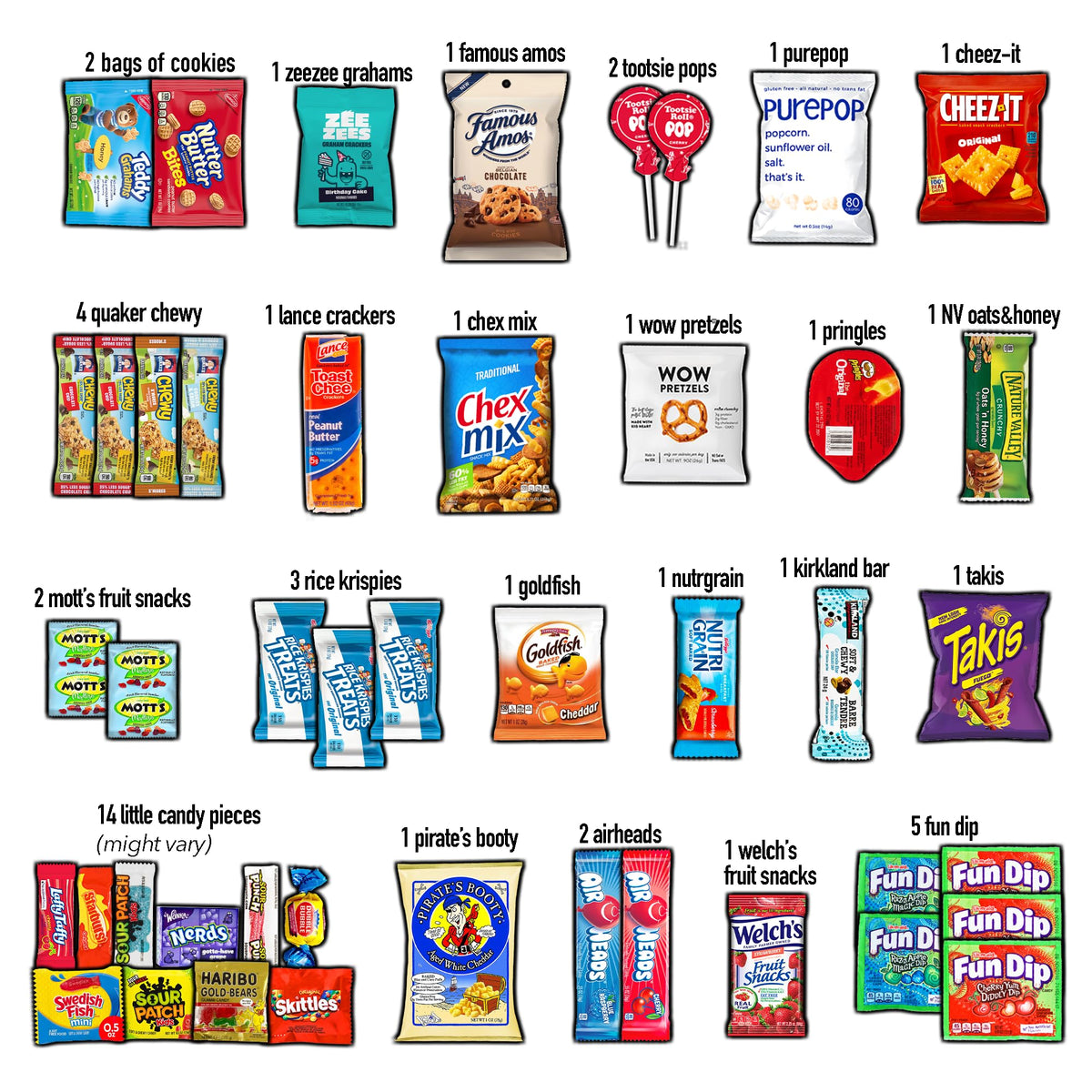 CRAVEBOX 45-Count Snacks Box Variety Pack - Care Package Gift