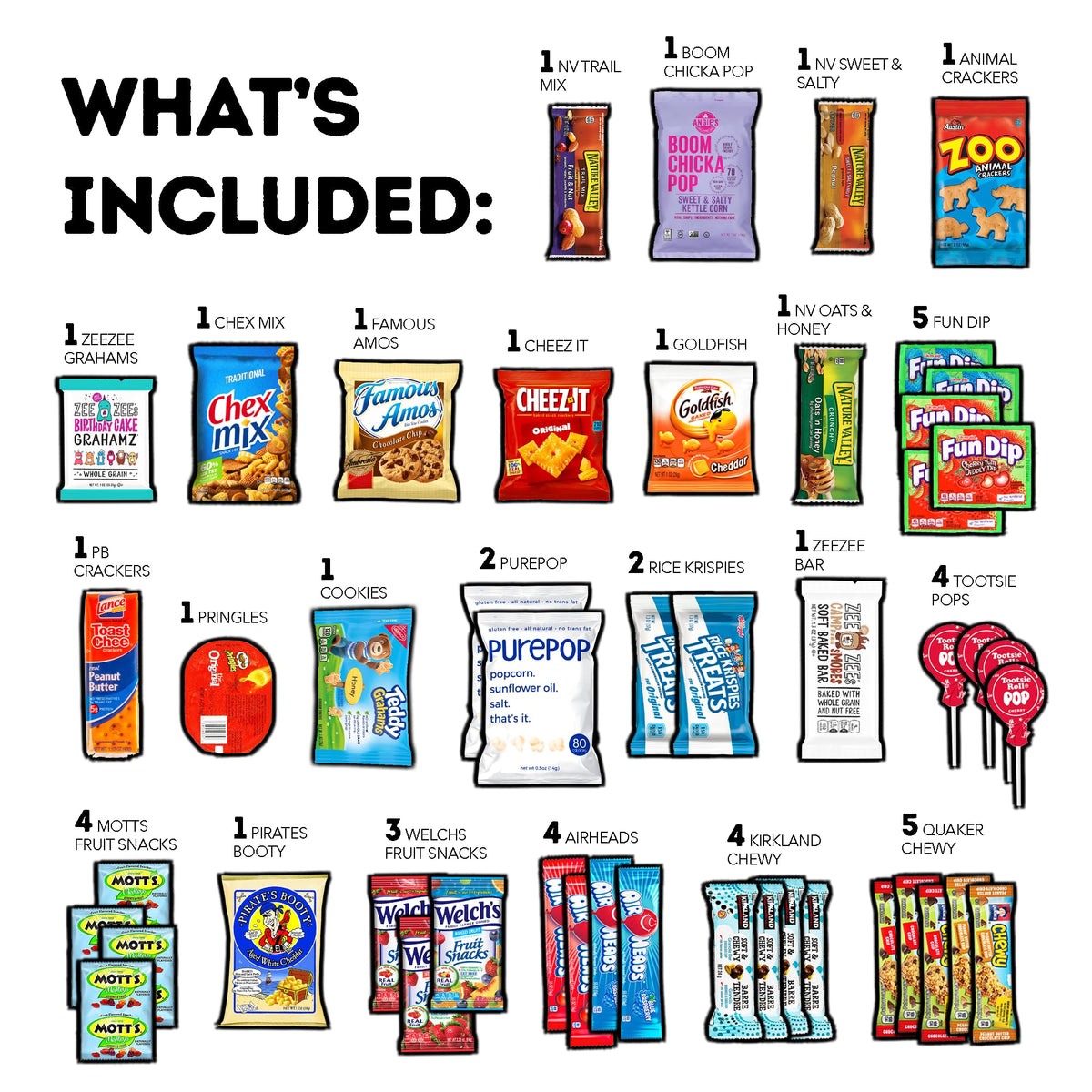 CRAVEBOX 65-Count Snacks Variety Pack for Adults – Mother's Day Gift Ready Care Package