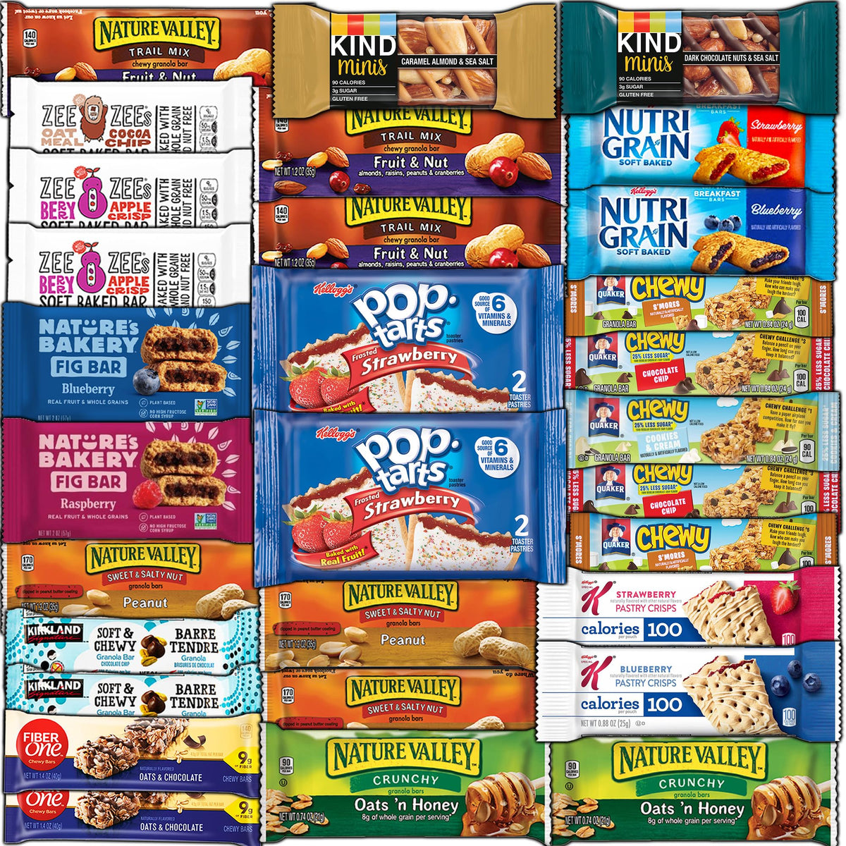 CRAVEBOX Ultimate Breakfast Bars Mix (30ct) – Mother's Day Gift Box & On-The-Go Snacks