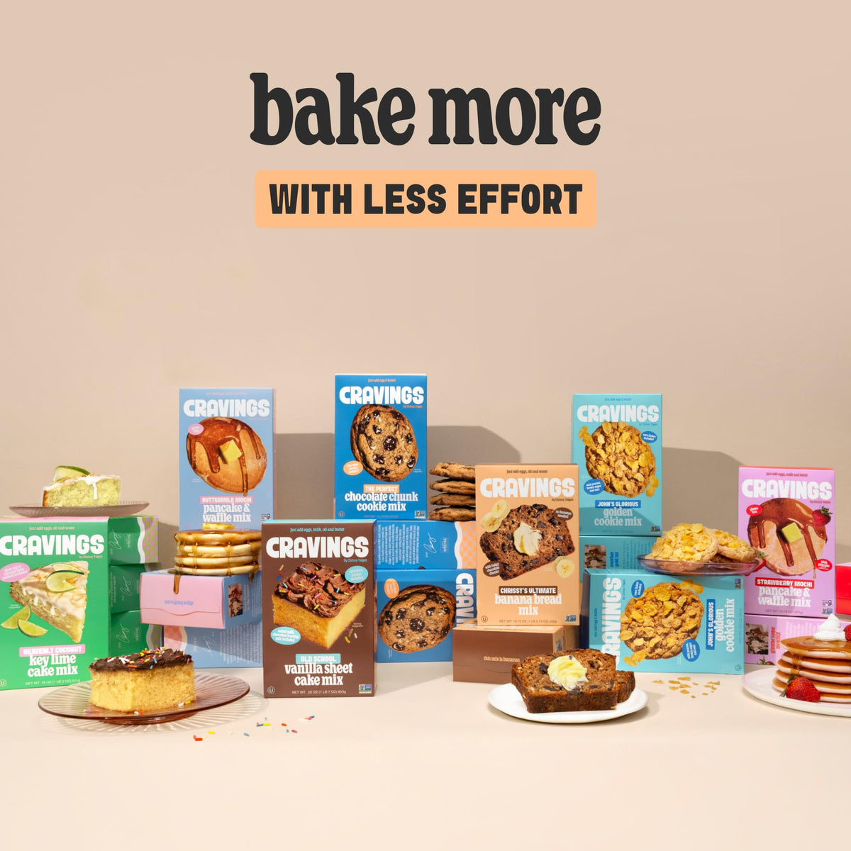 Cravings by Chrissy Teigen Gluten Free Mochi Pancake & Waffle Mix (Pack of 3)
