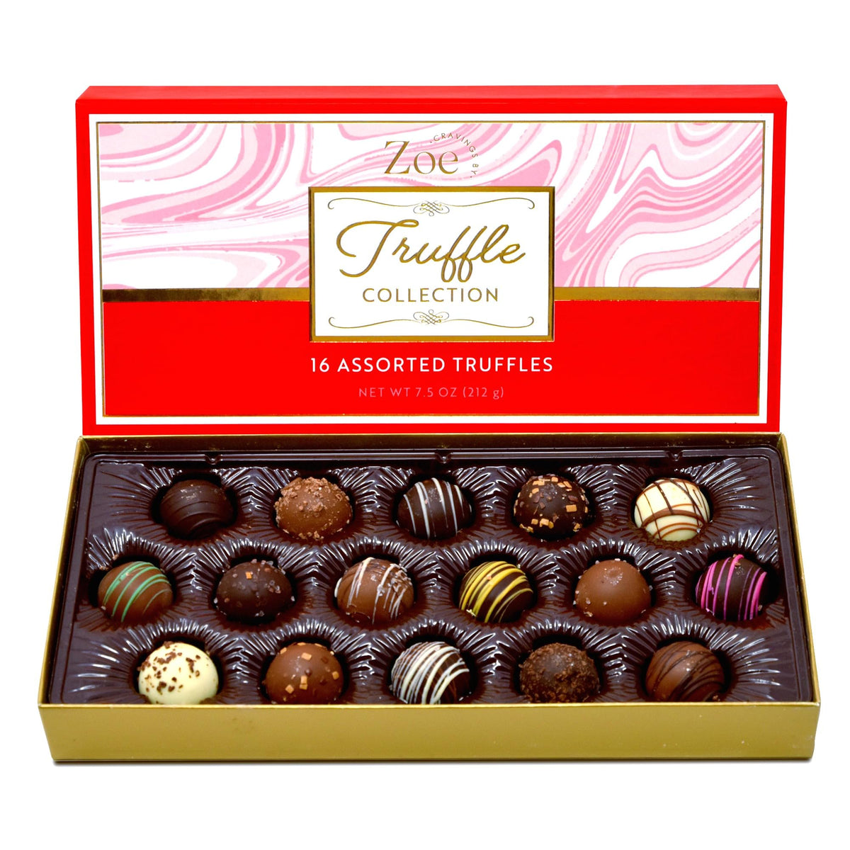 CRAVINGS BY ZOE Chocolate Truffles Gift Box – 16 Count | Gourmet Assorted Chocolates for Birthdays & Celebrations