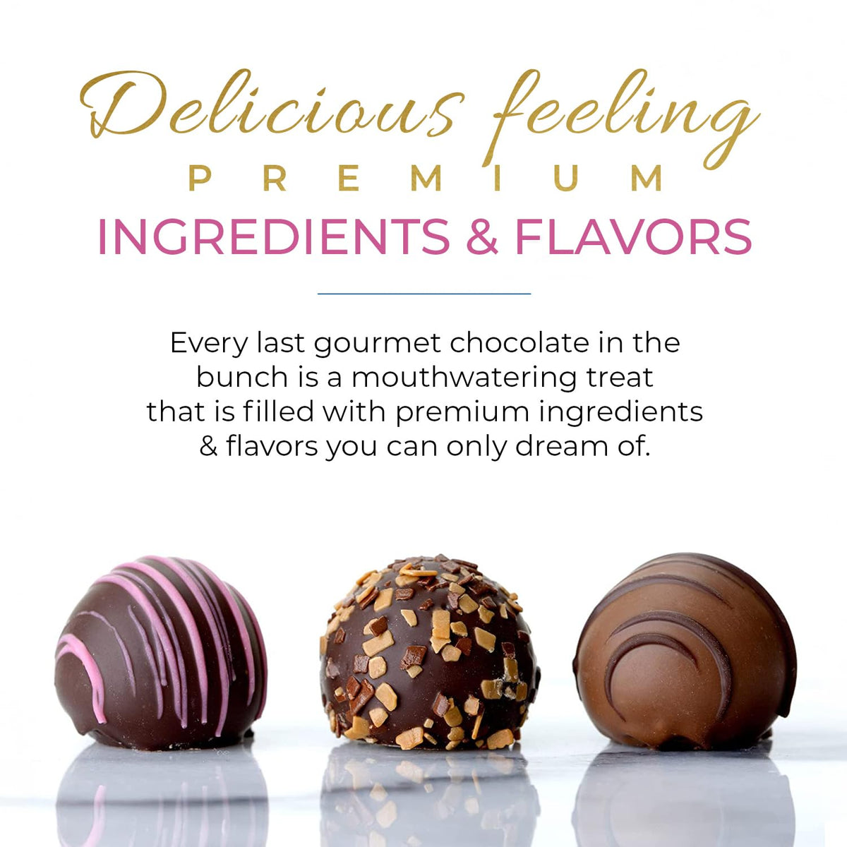 CRAVINGS BY ZOE Anniversary & Birthday Chocolate Truffles Gift Box – 16 Count