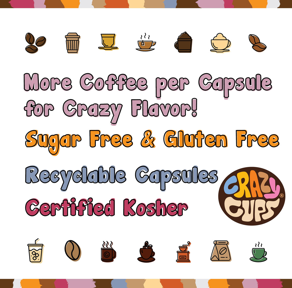 Crazy Cups Blueberry Coffee Pods Variety Pack – Magic Berries Flavored Keurig K-Cup, 24 Count