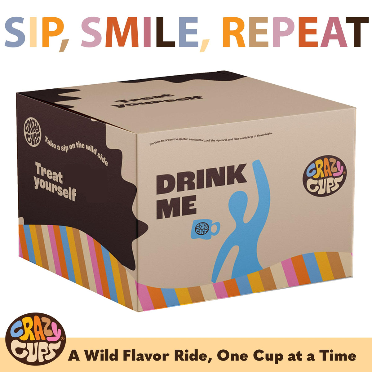Crazy Cups Flavored Coffee Pods Variety Pack – Medium Roast, 50 Count, Keurig K-Cup Compatible