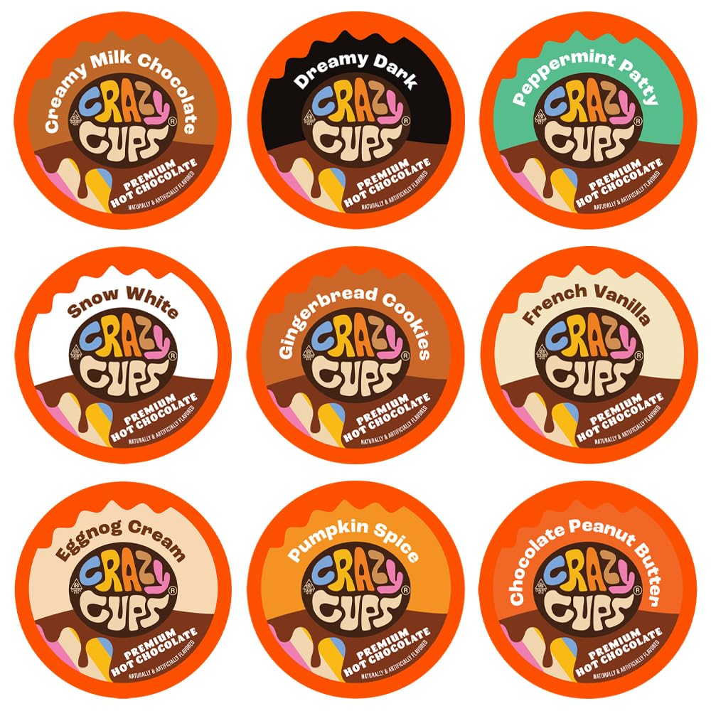 Crazy Cups Seasonal Premium Hot Chocolate Variety Pack for Keurig K-Cup Brewers – 40 Count