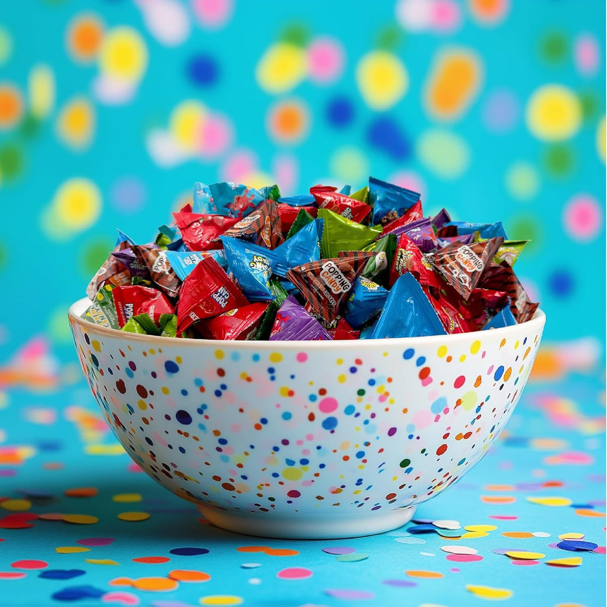 CrazyOutlet Popping Rock Candy Assortment – 1 lb Box, 125 Pieces, Individually Wrapped
