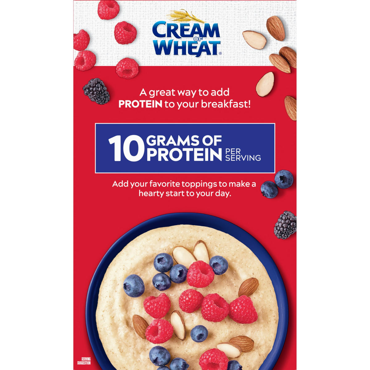 Cream of Wheat Instant High Protein Hot Cereal, Original, 1.34 oz Pack of 6