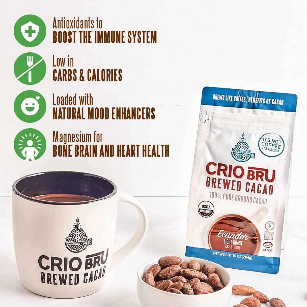 Crio Bru Brewed Cacao Drink Sampler Starter Kit — 5 Varieties, No French Press