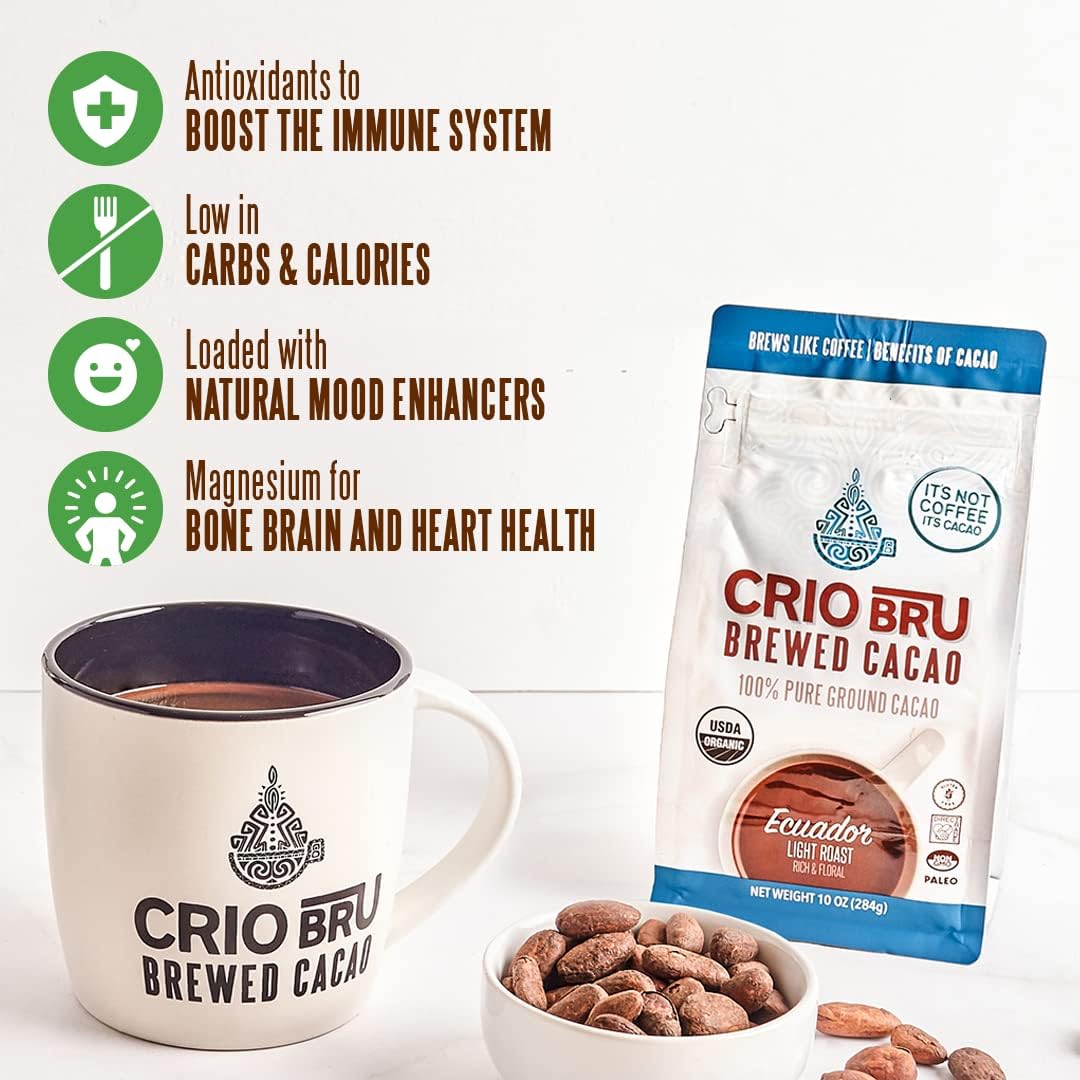 Crio Bru Limited Edition Highlander Grogg Roast – Brewed Cacao Drink, Coffee Substitute, Low Calorie