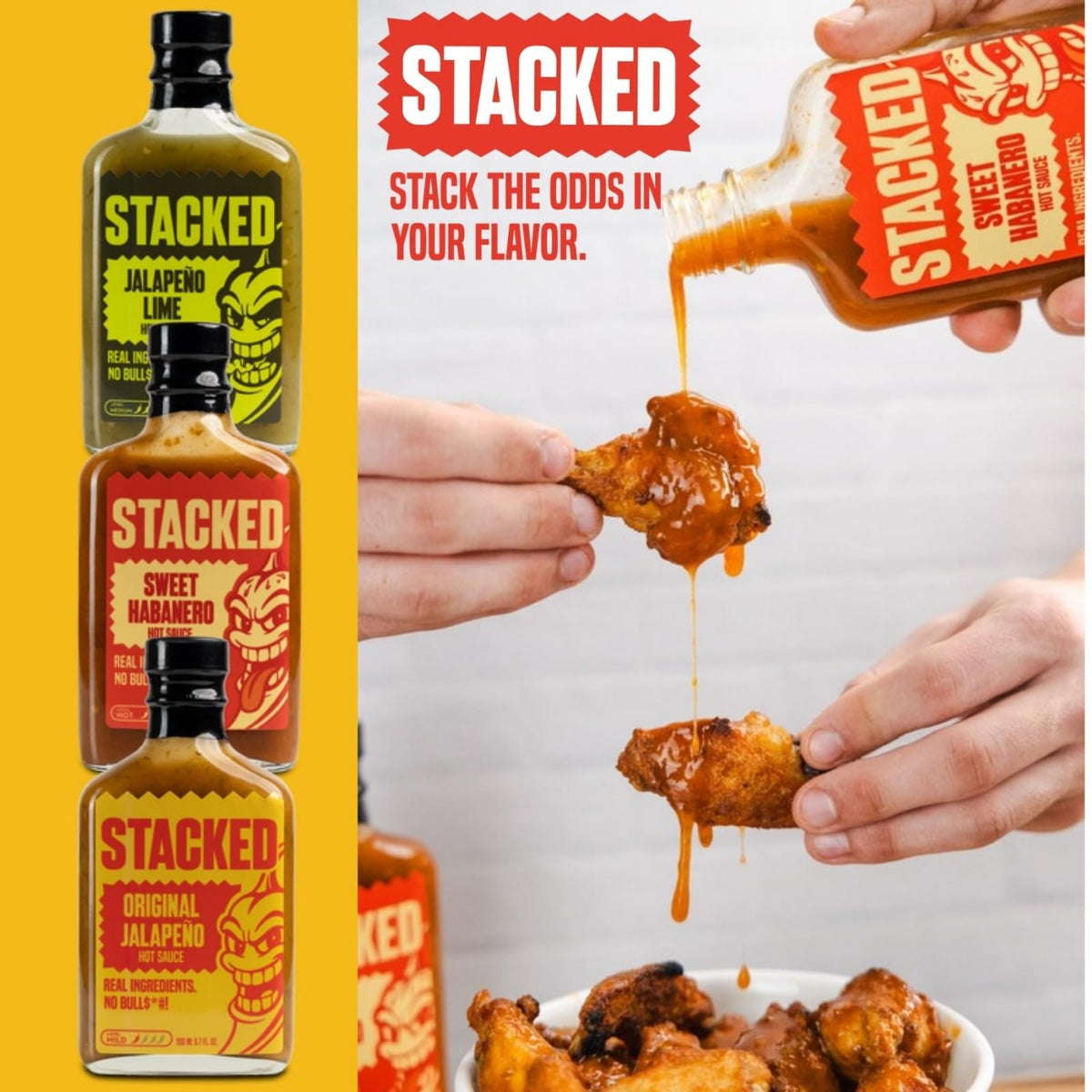 Crippling Hot Sauce Stacked Variety Pack – 3 Flavors (6.7 oz Each)