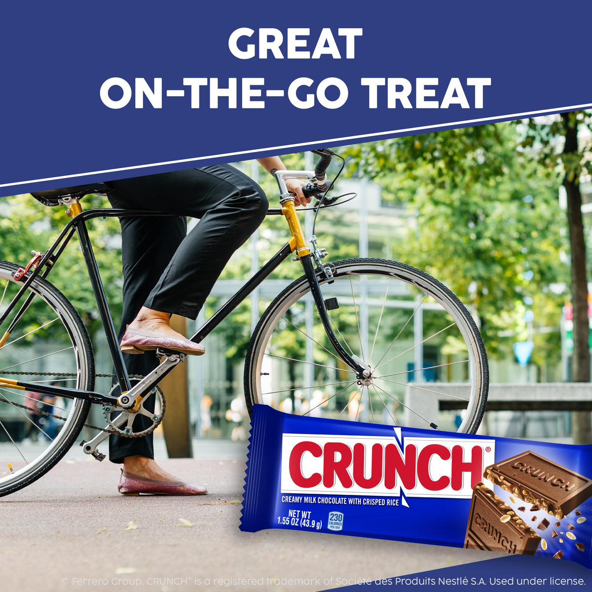 CRUNCH Candy Bar – Creamy Milk Chocolate with Crisped Rice, 18-Count Share Pack