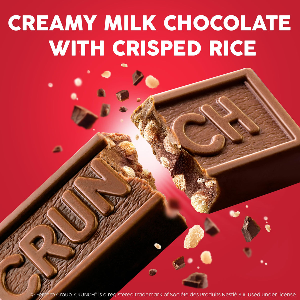 CRUNCH Full-Size Milk Chocolate Bar with Crisped Rice – 1.55 oz